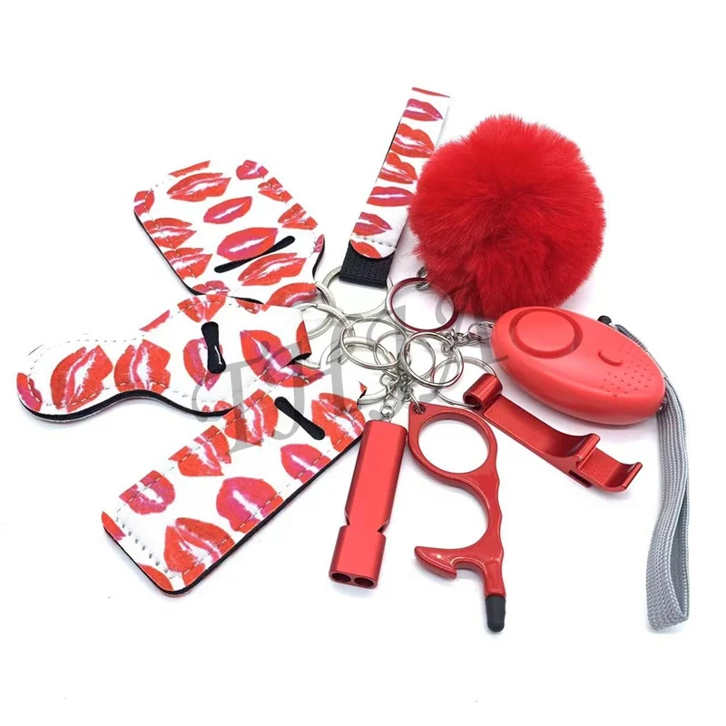 Personal Protection Self Defense Keychain Supplies Bulk Women Alarm Self-defense Key Chain Sets Wholesale