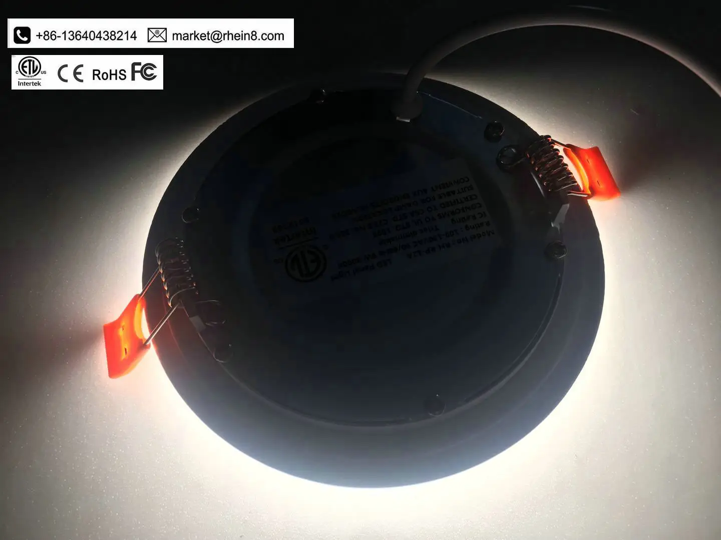 
ETL dimmable round led light panel 9W 12W 15W 4/6/8 inch led retrofit recessed downlight with J-box 