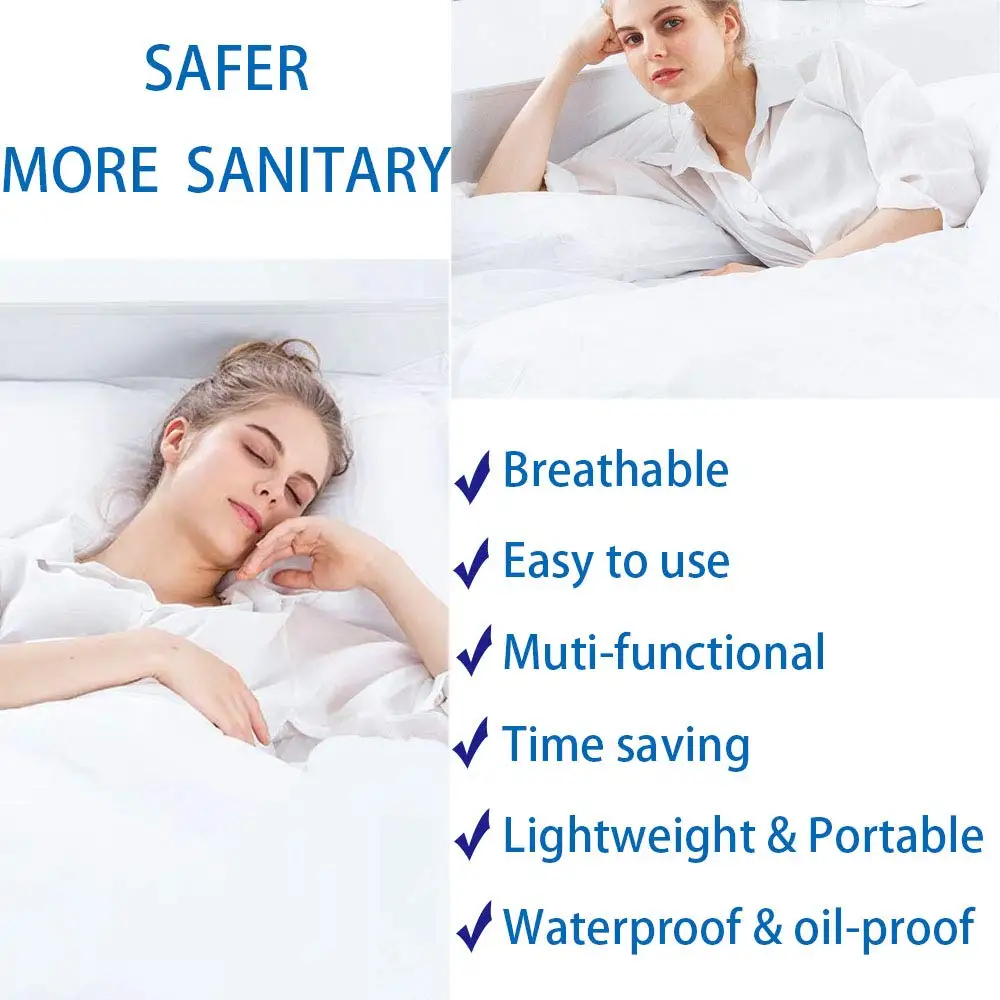 Одноразовая Нетканая кровать, только маслостойкая дышащая спа перфорированная простыня, плоская простыня геометрической формы, простой нетканый материал один раз 50