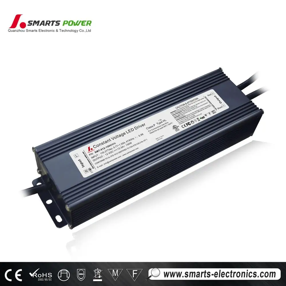 277VAC 150W Светодиодный драйвер постоянного напряжения производит с сертификацией UL сертификация