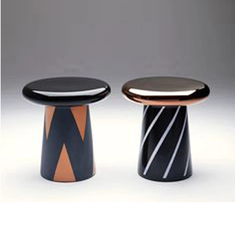 style restoring ancient country style golden stitching design coffee table side table