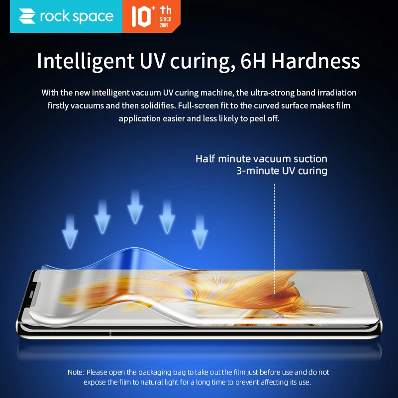 Rock space  UV Film High  Definition Transparent Reflective Screen Protector For Hidrogel Cutting Machine