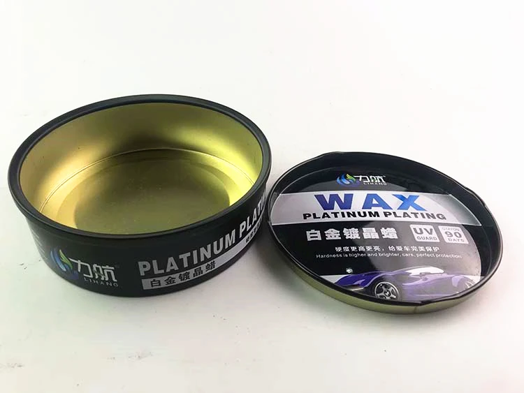 Factory Custom Printed Round Metal Tin Can Car, Shoe Wax Polish Care Tin Can Wholesale