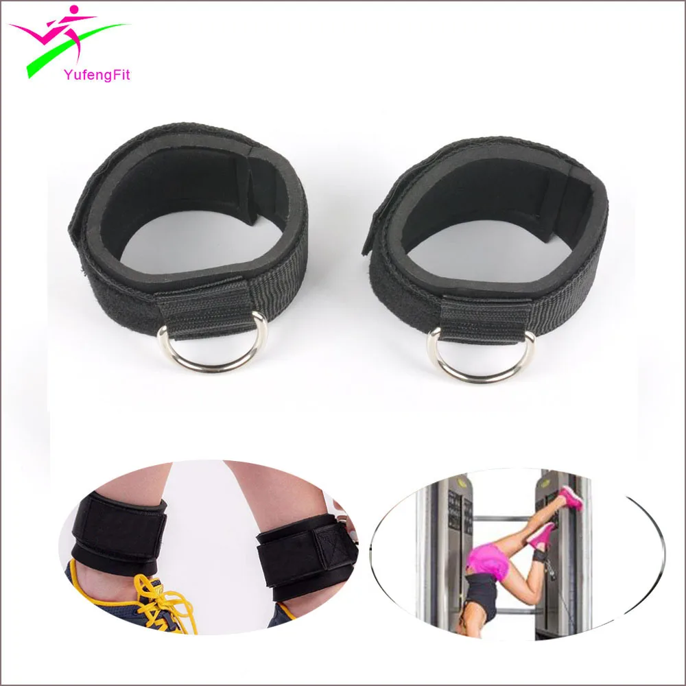 
SBR padded Ankle & Wrist Cuff Wrap Walking Weights Set with metal ring for tubing exerciser 