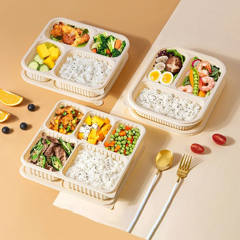 Compostable Disposable Corn Starch Food Container Cornstarch Takeout Takeaway Lunch Box Food Container