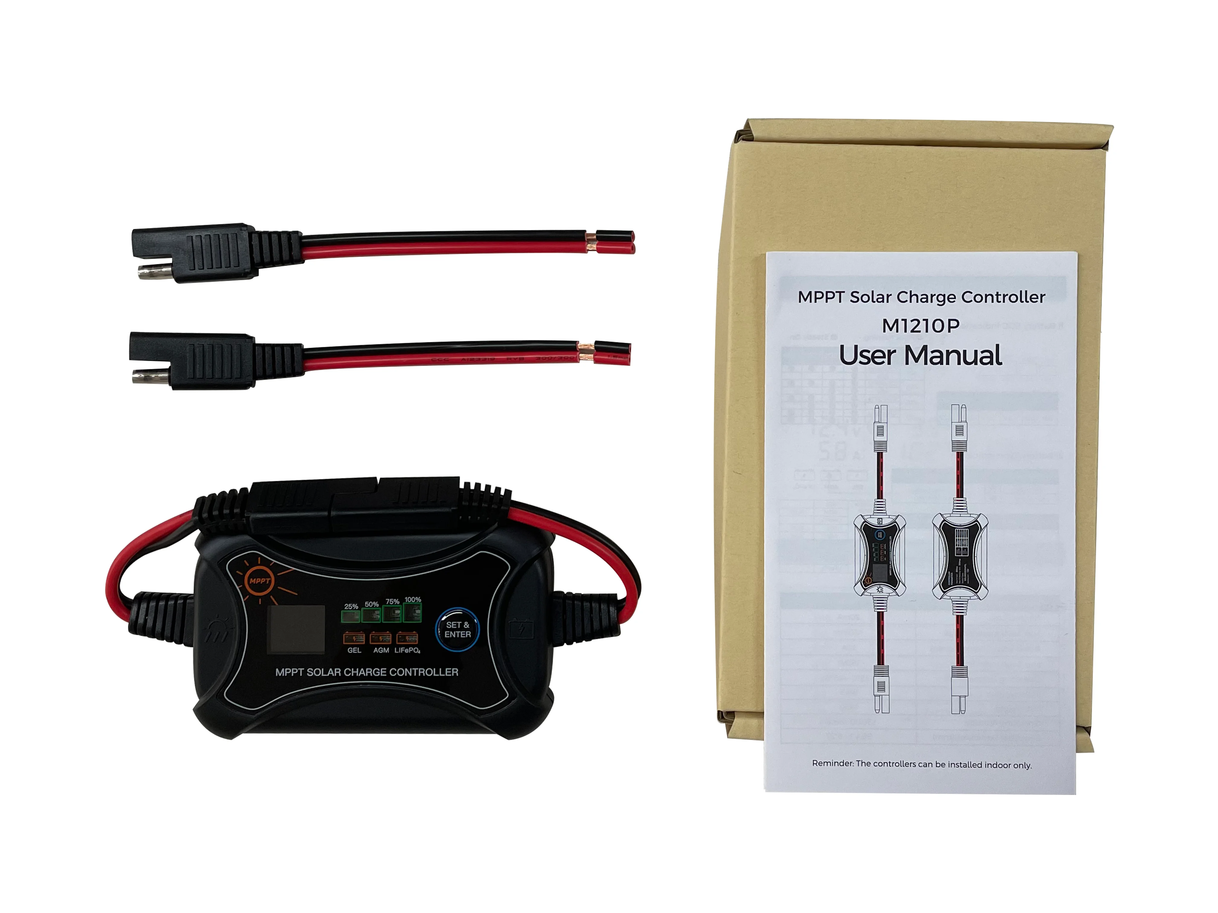 Helios Portable MPPT Solar Charge Controller Solar Intelligent 10A MPPT Charger 10 Amp 12 Volt Solar Panel Regulator
