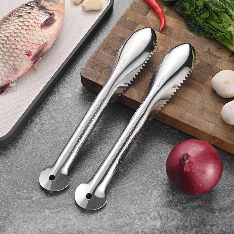 New Design Kitchen Gadget Cleaning Tools metal 304 Convenient Planer Fish Remover Fish Scales Skin fast Fish Scaler Remover