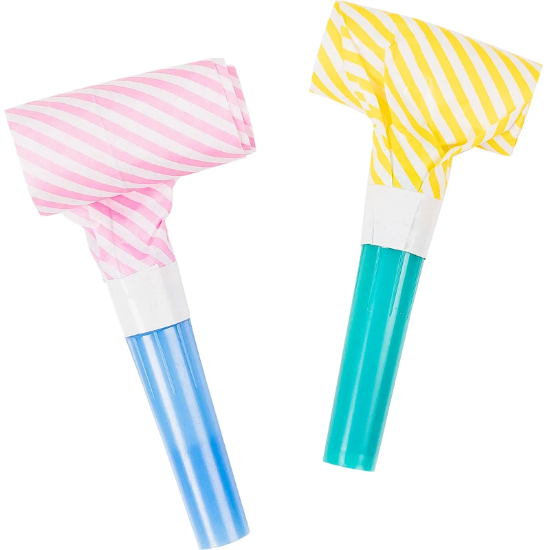 8 шт. свежих ярких полос воздуходувка для вечеринки звуковой сигнал свисток шумоподавляющее устройство для вечеринки на день рождения S00658