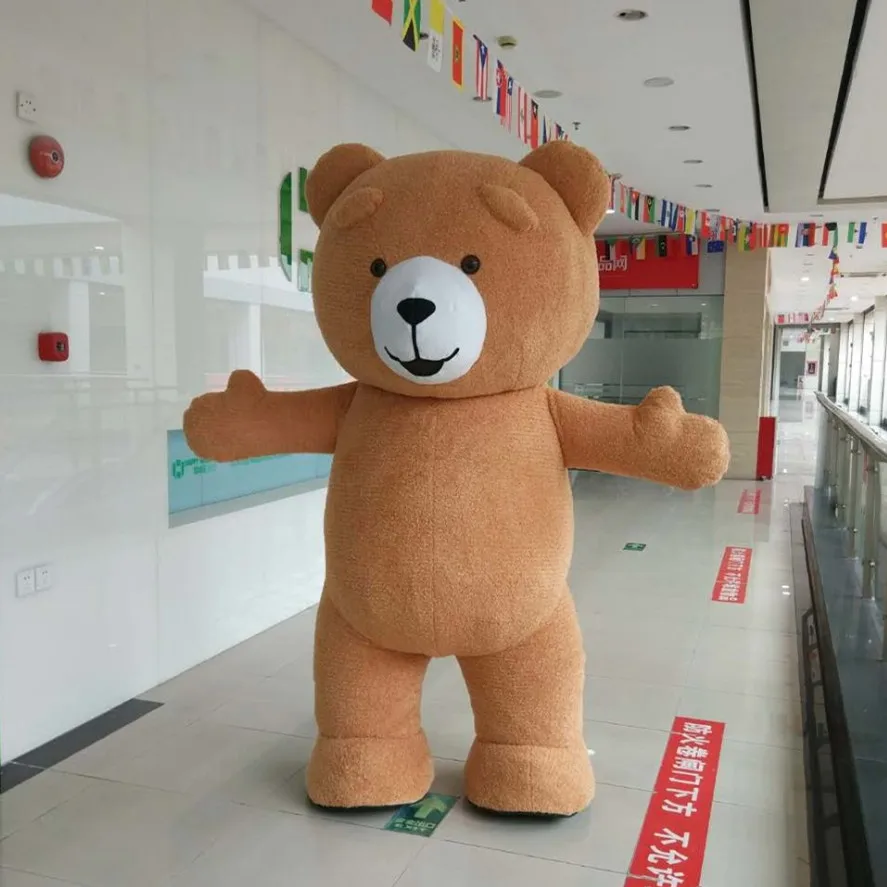 Очаровательный надувной костюм мишки для косплея, плюшевые костюмы, надувной Мишка, костюм-талисман для вечеринки
