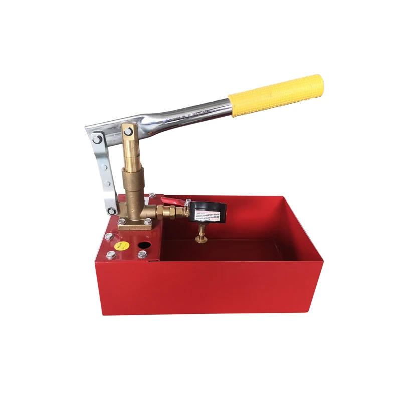 Manual 60 bar 870psi 6 mpa red beautiful outlook pressure test pump for pipe leakage test