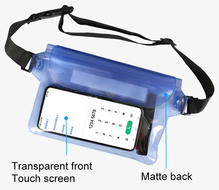 0.3mm Transparent TPU Touch Screen Floating Kayaking Mobile Phone Protector Pouch Waterproof Purse Water Proof Waist Bags