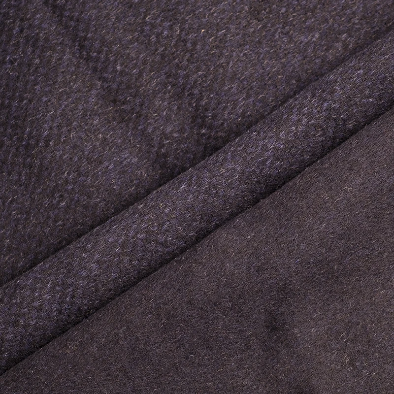 
Wholesale double-faced cashmere fabric recycled wool different color between warp and weft yarn woolen fabric 