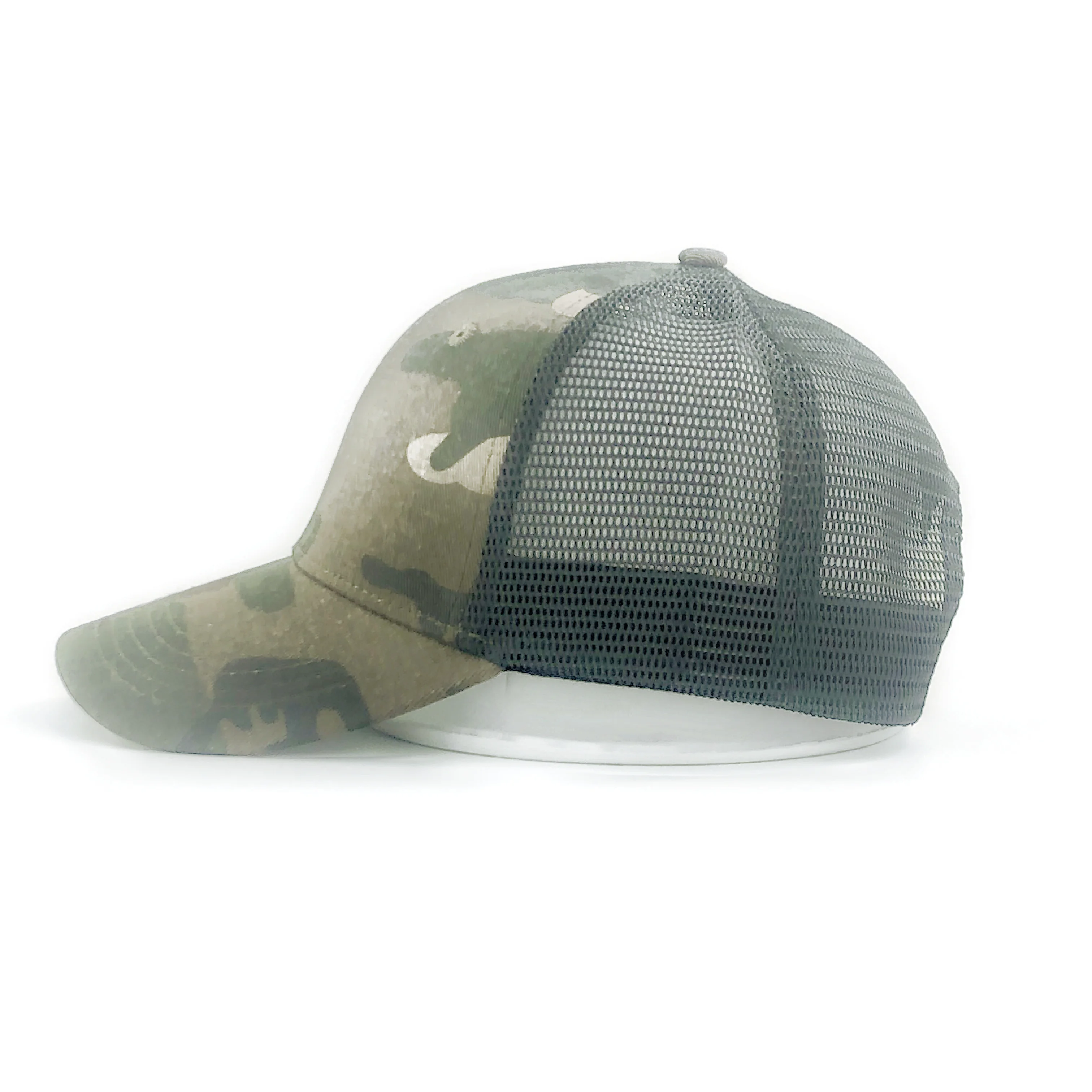 Fashion 5 panel camouflage color gorras mesh trucker caps hats mens custom printing