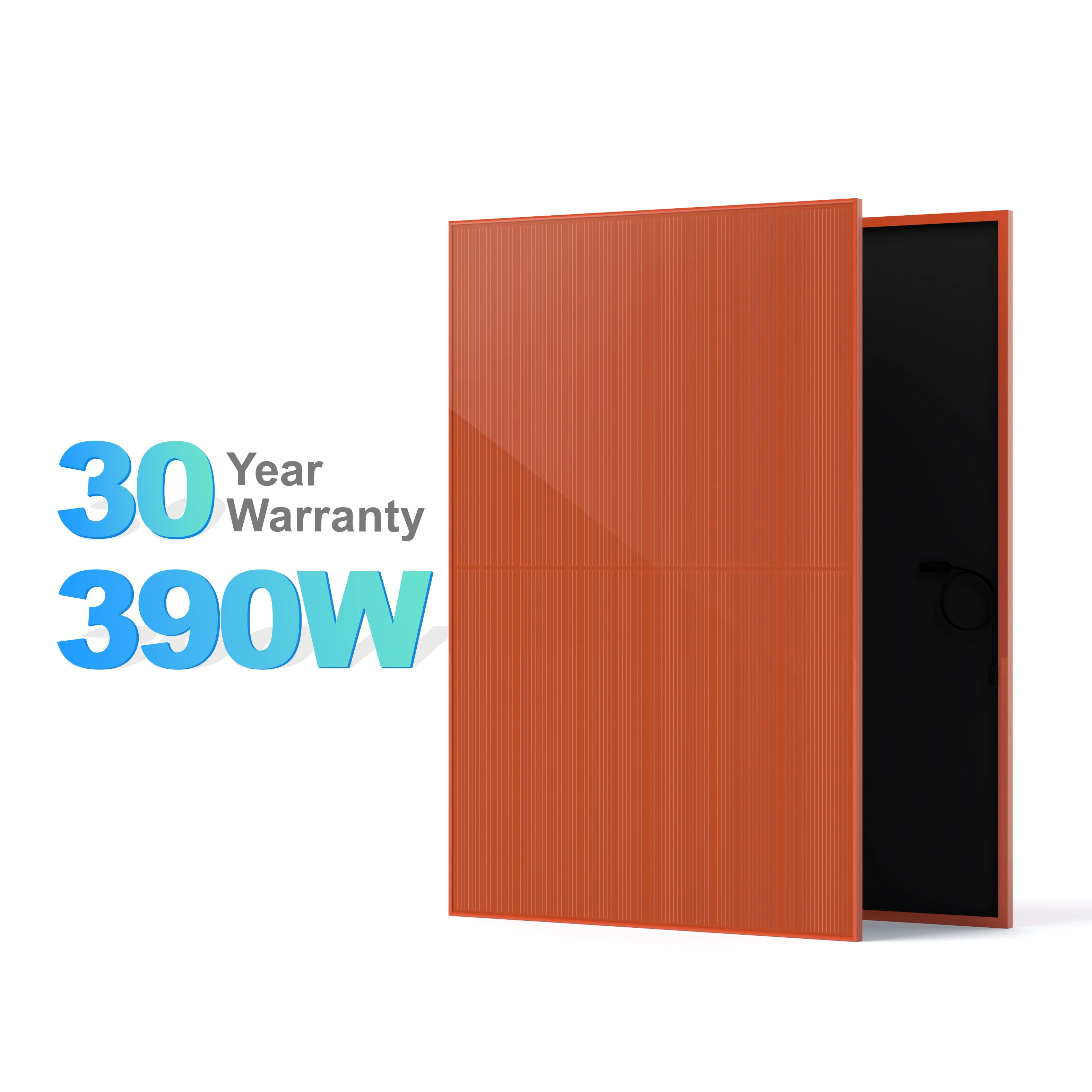 Sunket new bipv solar panel glass facade for building mono ntype bifacial module orange-colored glass and frame