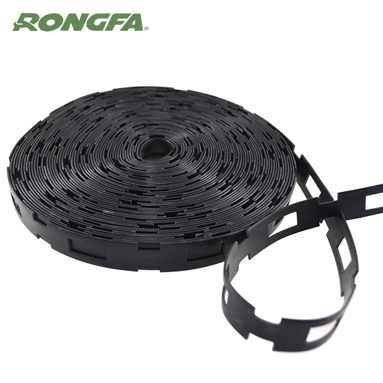 good quality black color Rubber tie PVCTree tie chain lock tree tie 0.5 inch