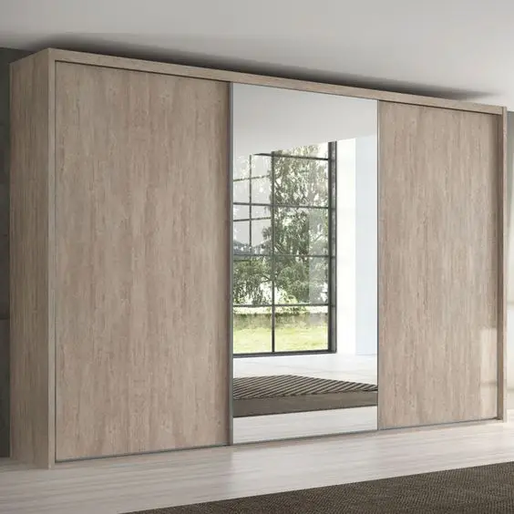 Luxury home wooden closet simple wardrobe bedroom storage grey 4 6 8 doors closet bedroom wardrobe furniture