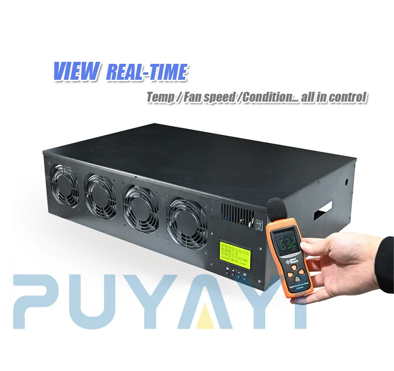 857S AI1.0 With screen 65MM\70MM Spacing 8GPU Computer case Frame 8 GPU Computer Server chassis