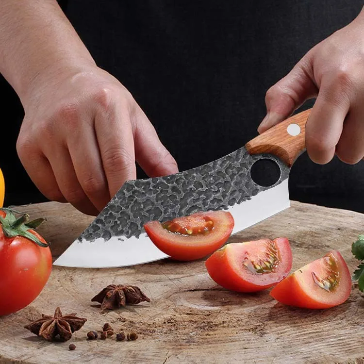 Wholesale Chopping Bone Meat Cleaver Boning Chef Carbon Steel Butcher Knife Chopper For Outdoor Camping BBQ