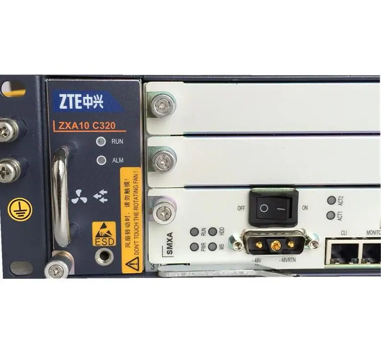 10G 16pon ZTE C320 Olt 1*16ports GTGH C++ Board 110V-220V AC Power SMAX/3 FTTH GPON Zte 320 OLT