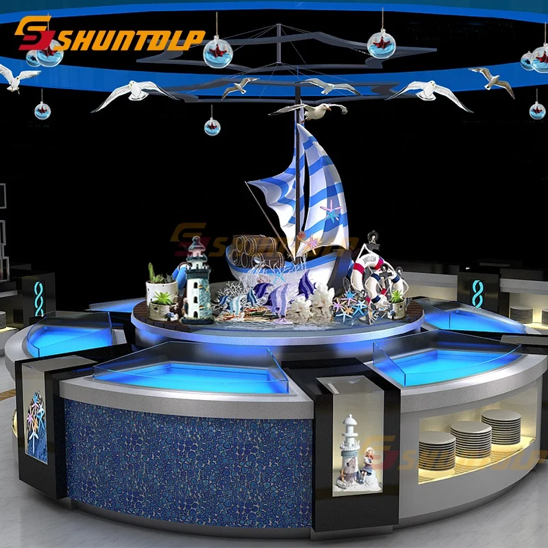 Роскошный коммерческий холодильник для бара и салата, Современный Дизайн Прилавка для суши в отеле