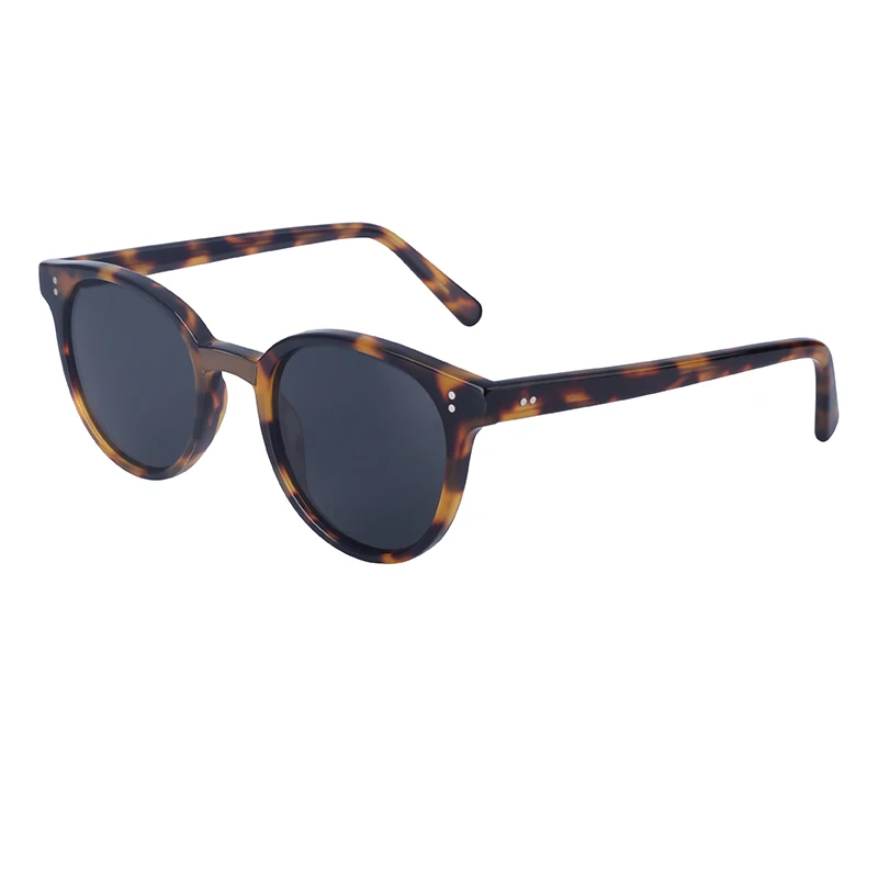 Модные круглые затемненные оптовые продажи от итальянского бренда Gafas De Sol Acetato дизайнерские солнцезащитные очки ацетатные