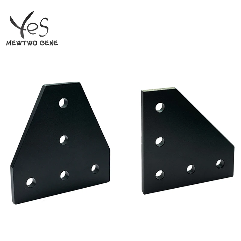 100% assembly 3D Printer Aluminum Alloy 5 Holes 90 Degree Joining Plate for v slot profile