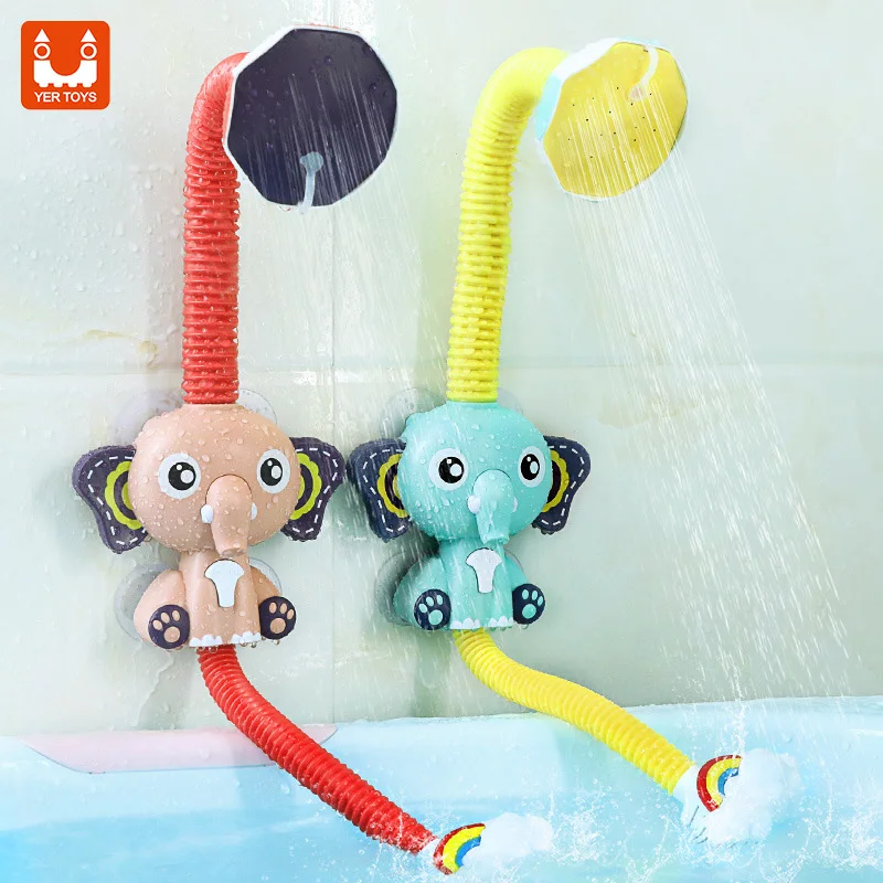 Hot Sale Electric Elephant Animal Sucker Children Bathtub Toys Electrical Shower Water Bath Toy