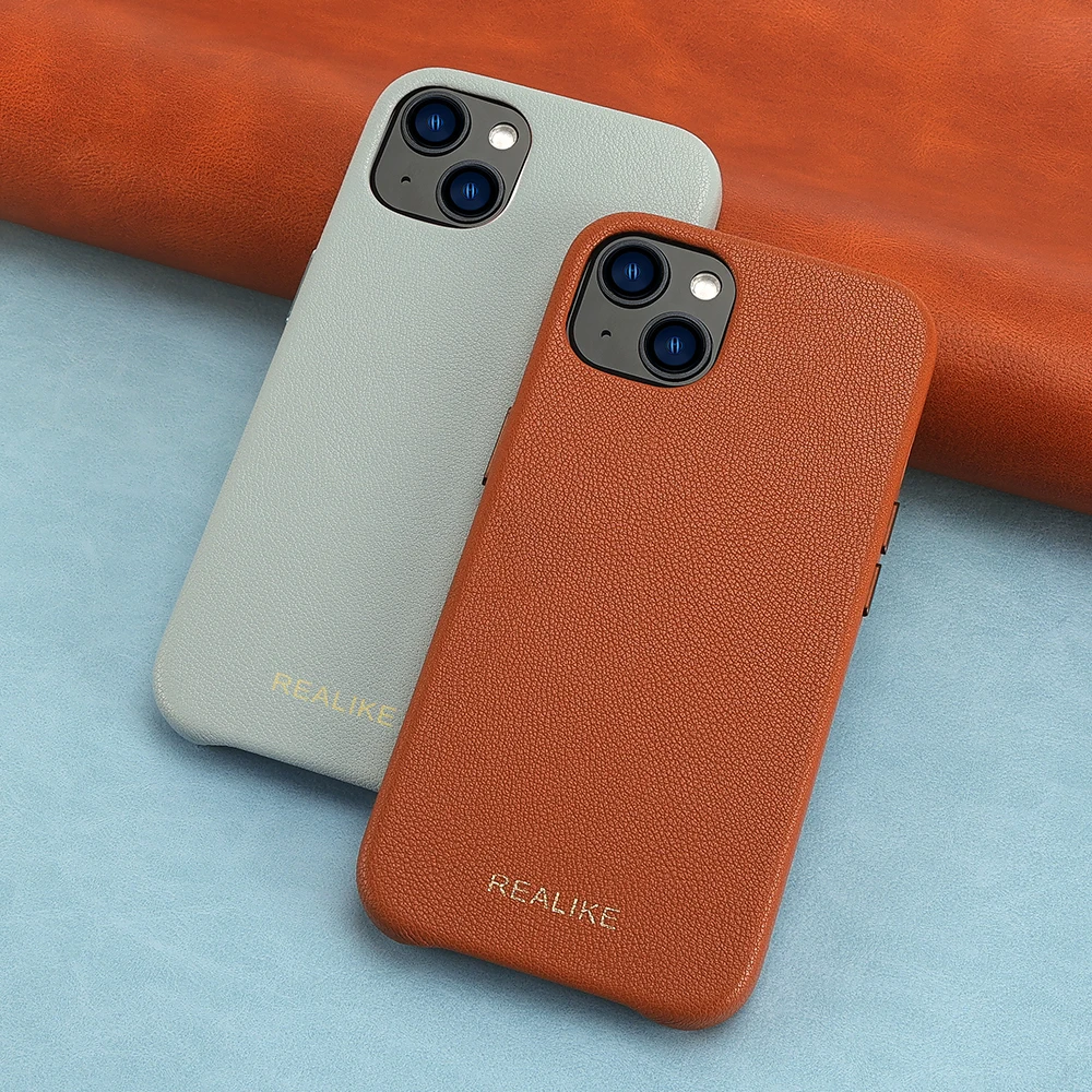 Customized Logo New Design Vegan Pebble Striped Leather Mobile Phone Bags & Cases For iPhone 13 with Independent metal button