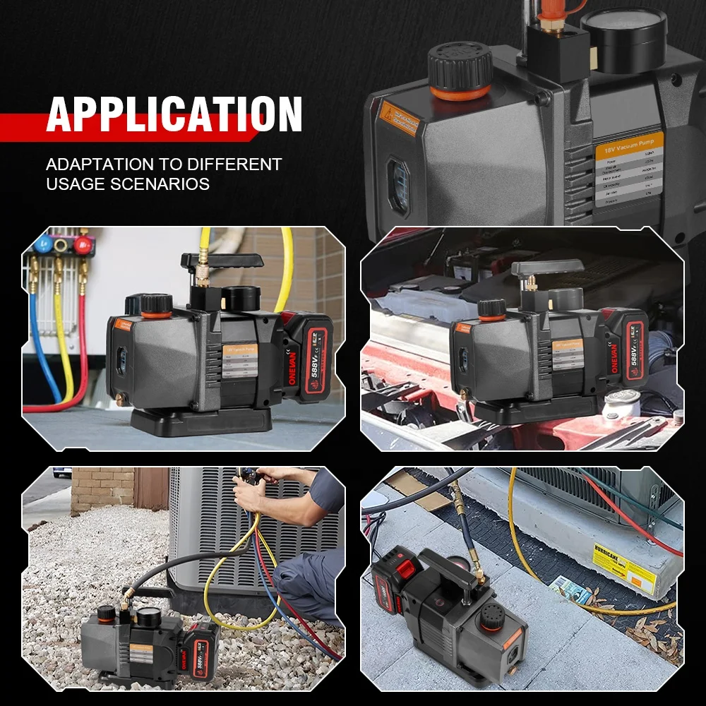 1/2HP Brushless vacuum pump single-stage vacuum pump automotive refrigeration air conditioning refrigeration repair tools
