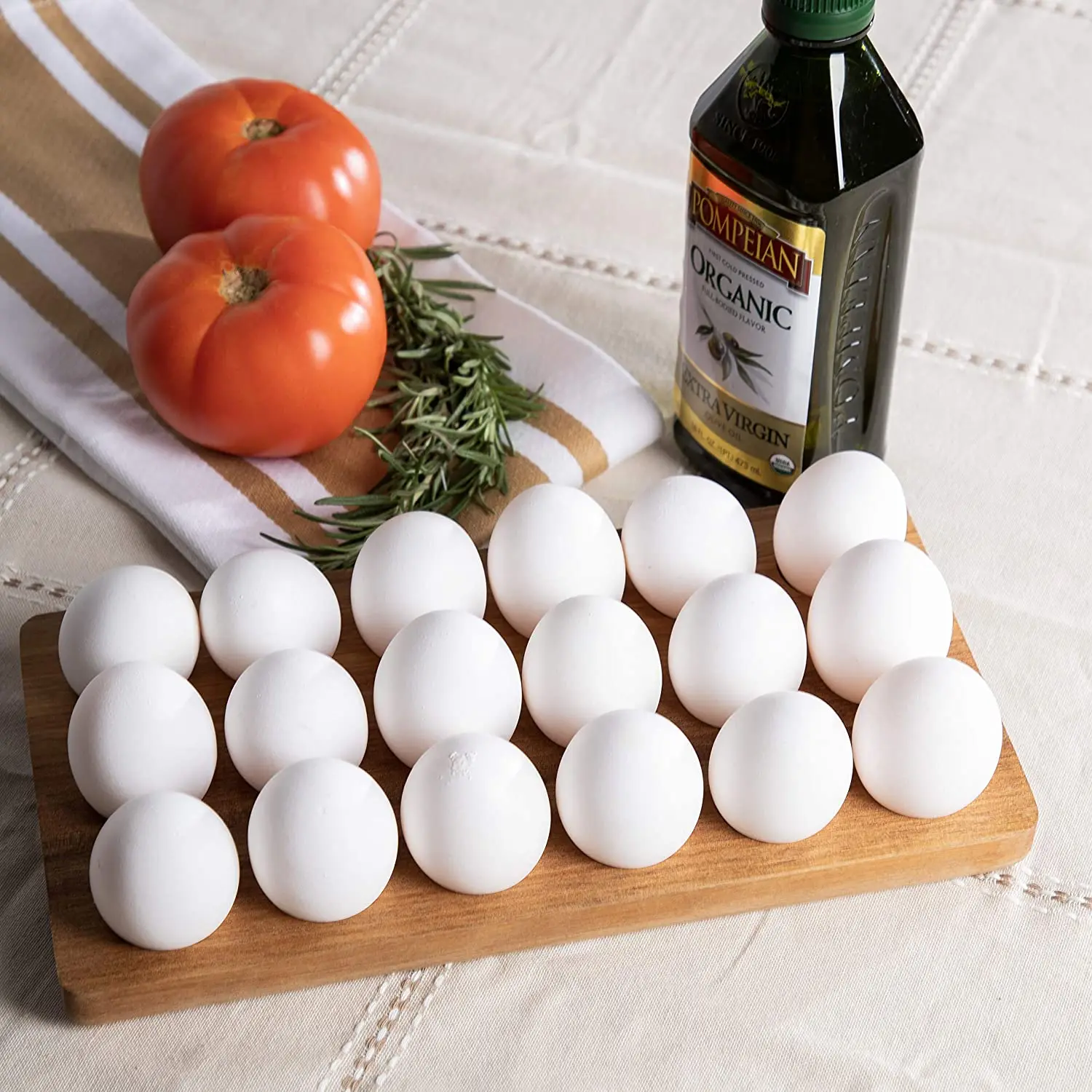 Custom Counter Top Egg Tray Wooden Egg Holder for Eggs for Display or Storage
