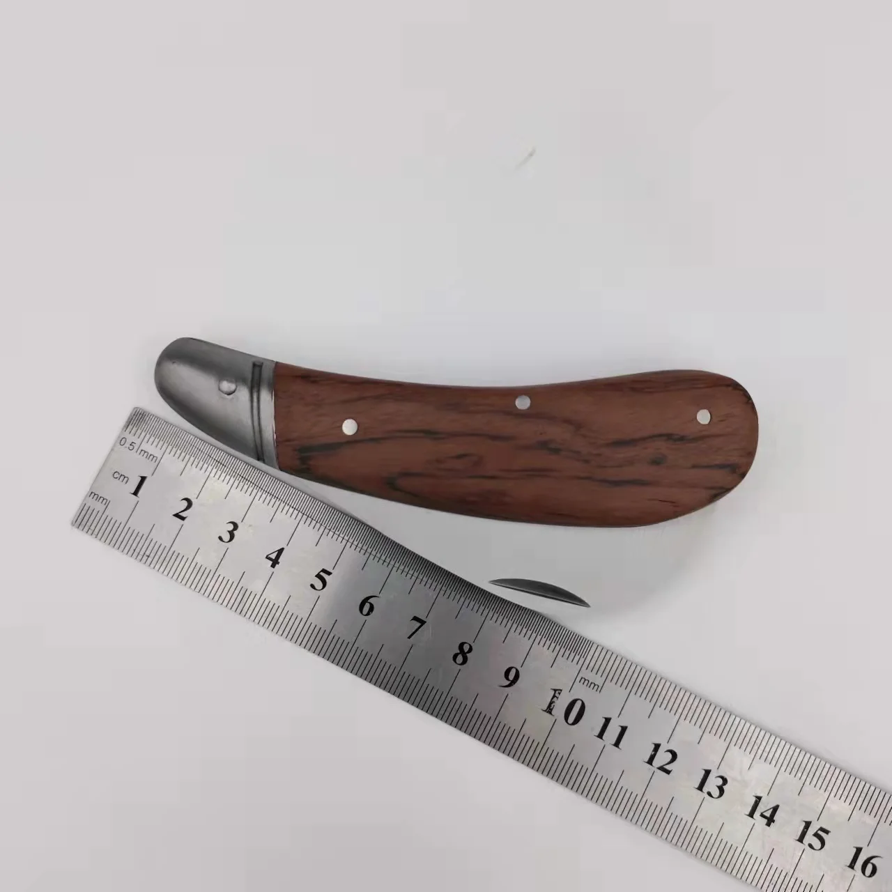 Stainless steel Mushroom Picking Wooden Handle Pocket Folding knife