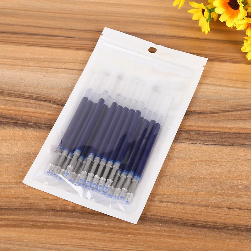 Wholesale Three-Color Non-Slip Bullet Pen Refill Neutral Pens for Office Use 0.5 mm Writing Width Press to Learn