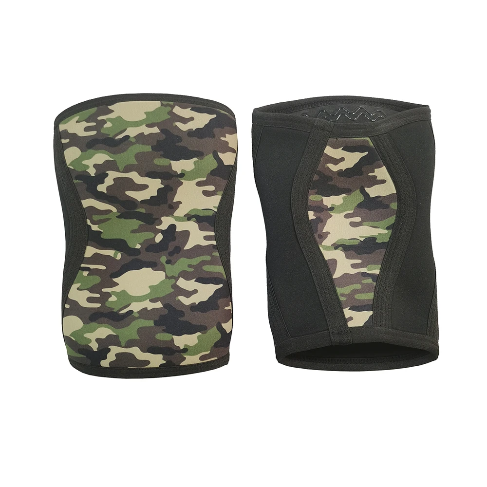 Customized Sports Weight Lifting Knee Support Brace Pads Compression Powerlifting 7mm Stiff Neoprene Knee Sleeves