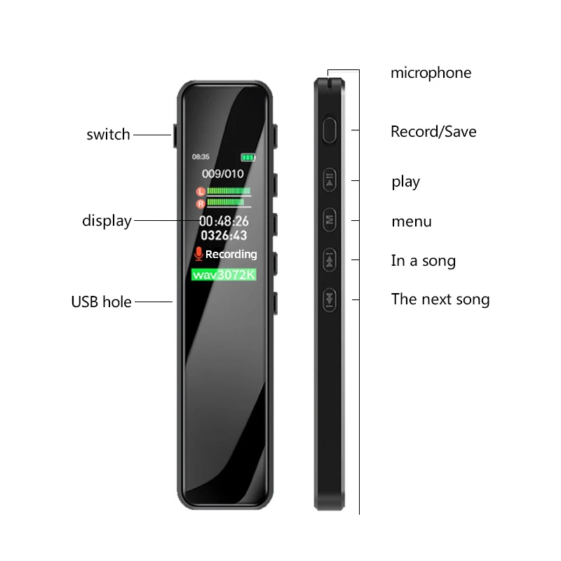 Top-selling Digital Audio Voice Recorder Dictaphone