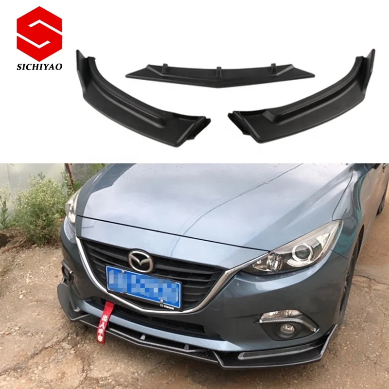 For Mazda Axela Front shovel Body kit spoiler 2014-2019 MAZDA 3 style ZDK ABS Rear lip spoiler front Bumper Diffuser Protector