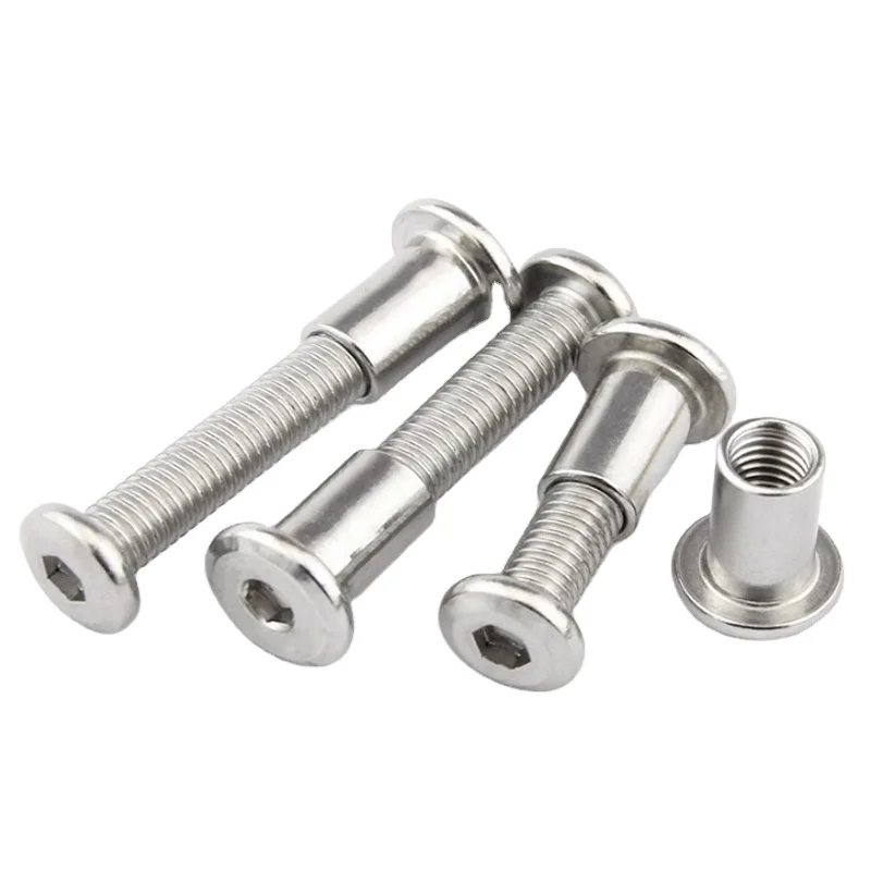 Stainless Steel B8 B8M B8T Hex Socket Drive Male And Female Chicago Binding Screw