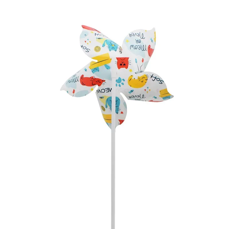 American Plastic Flag Sublimation PET Windmill Blank Decoration Yard Garden Art Lawn Windmill Toy Wholesale