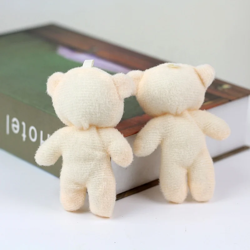 cheap price 11CM small plush teddy bear stuffed mini white bear plush toy