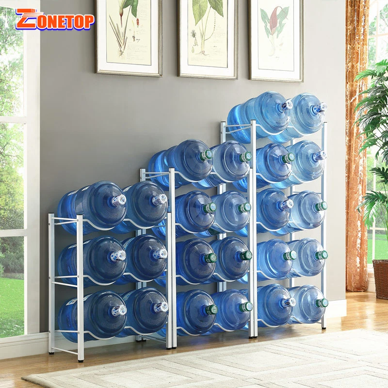 Floor Stand Supermarket Display Stand Rack / Storage Metal Display Rack / 5 Gallon Water Bottle Display Stands