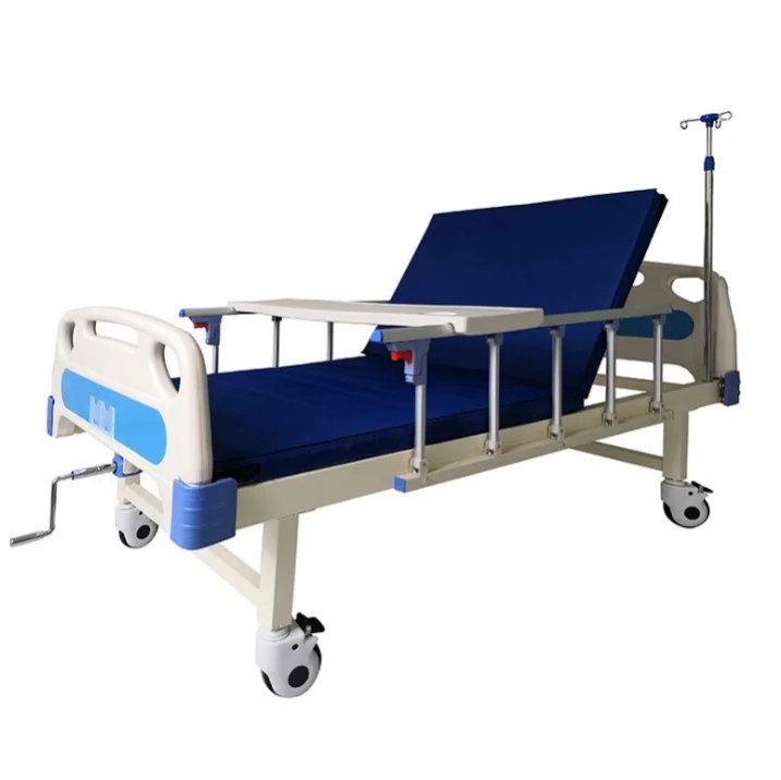 
single function cheap manual one crank plastic low prices practical types folding homecare examination hospital manual bed 