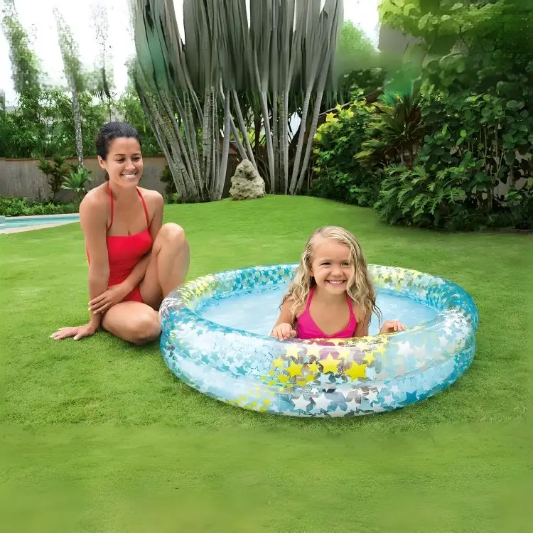 Intex Inflatable Stars 2 Ring Circles Swimming Pool for Kids