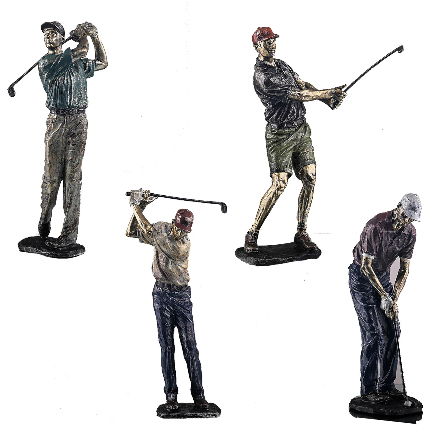 Simple Golf Sports Figure Resin Crafts Creative Living Room, Home, Study, Desk Decoration and statue Decoration