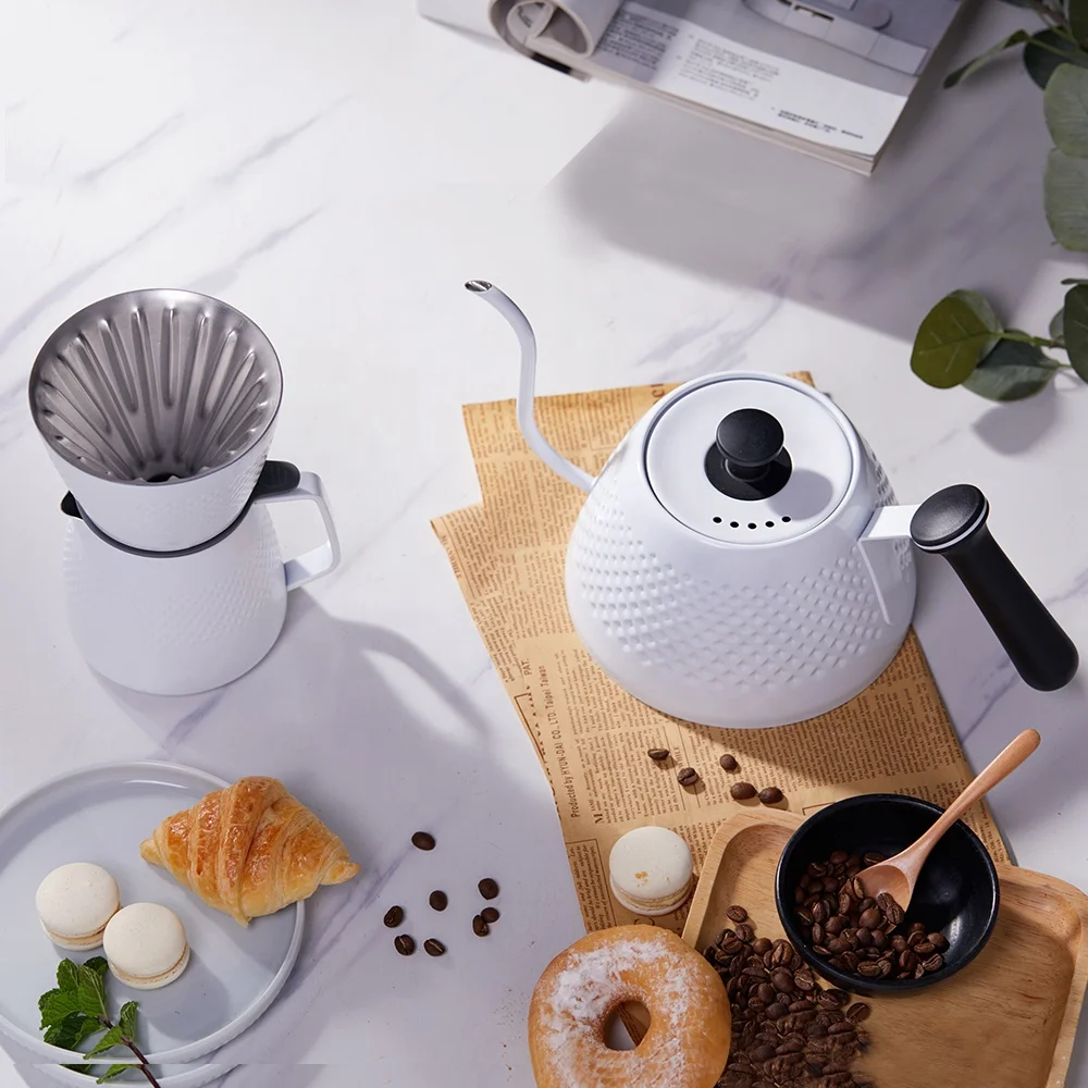 High Quality V60 Coffee Dripper 2 Cups 4 Cups Coffee Pour Over Filter Cone Coffee Drip Server Stainless Steel