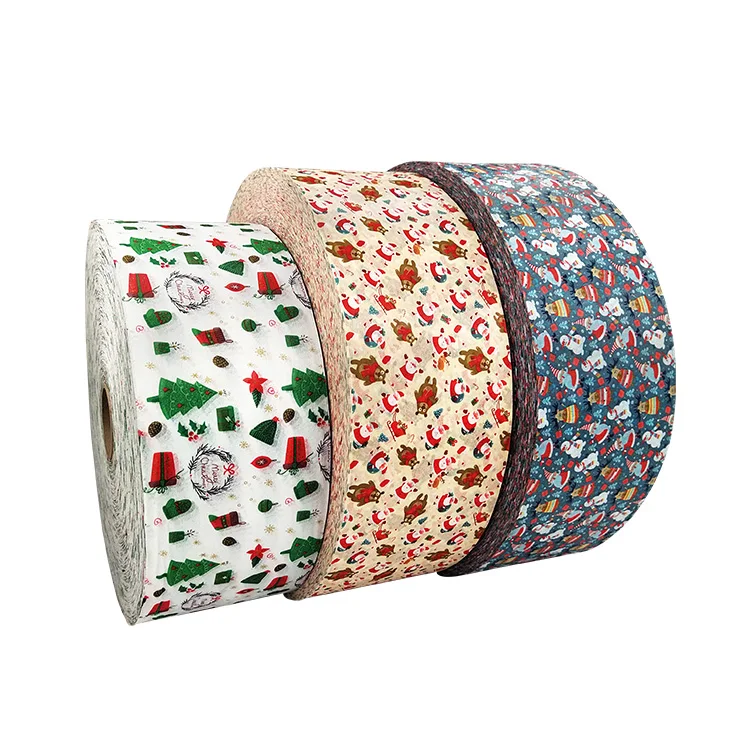 Mingyu wholesale purchase polypropylene material spunlace printed pattern christmas nonwoven fabric for kids outdoor
