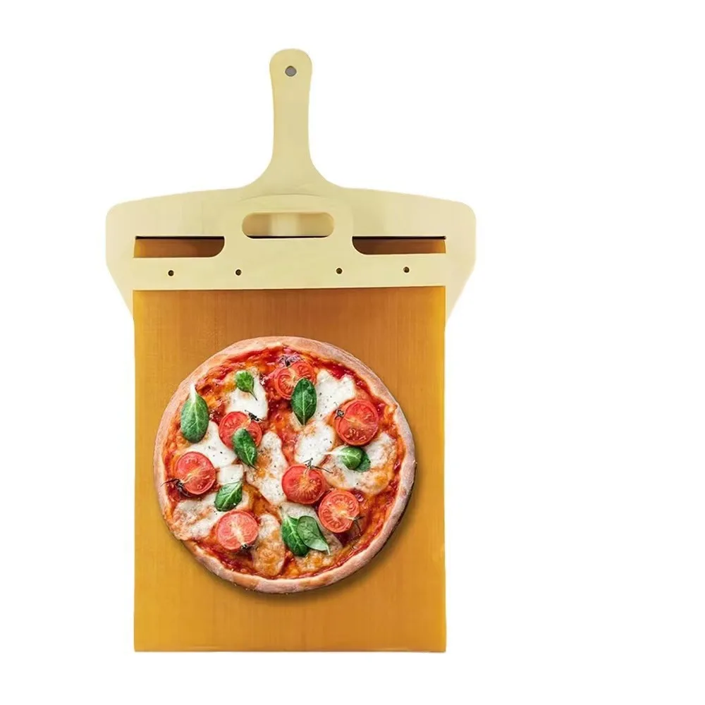 Sliding Pizza Peel Non-stick Abs/Wooden Pizza Transfer Shovel with Handle, Pizza Tray Baking Tool Kitchen Accessories