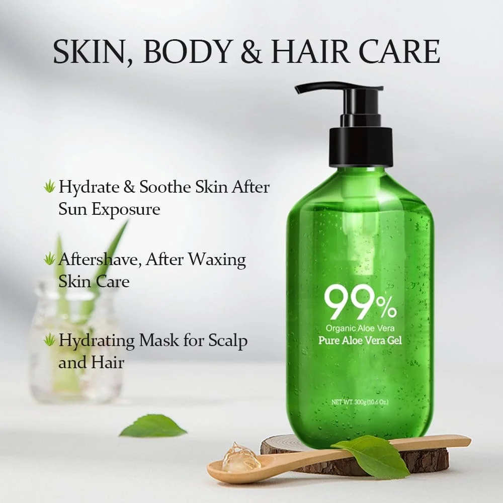 Private Label 99% Aloe Vera Gel Brightening Skin Anti Acne Repairing Sun Damage Firming Rejuvenating Skin Aloe Vera Gel