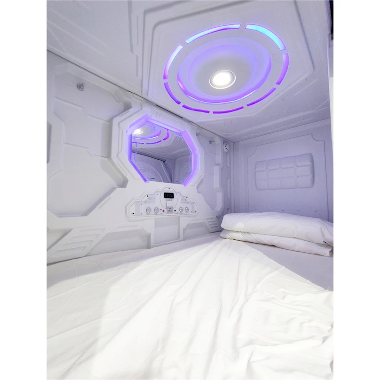 
2021 Luxurious quality bedroom waterproof capsule bed pod hotel capsule bed 