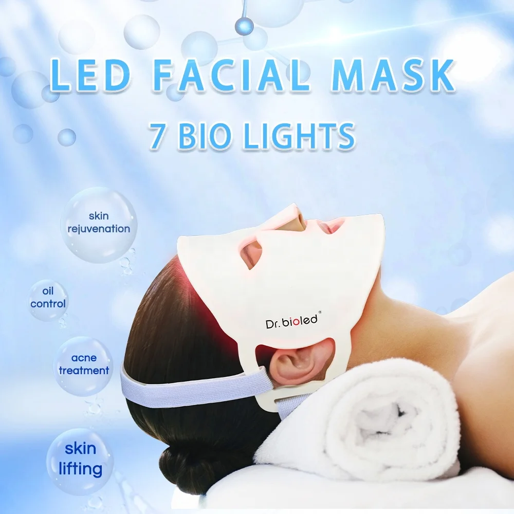 Best Selling High Quality PDT 7 Color Lights Led Facial Mask Photon Therapy With 60 Bio LED Lamps For Skin Anti-inflammatory