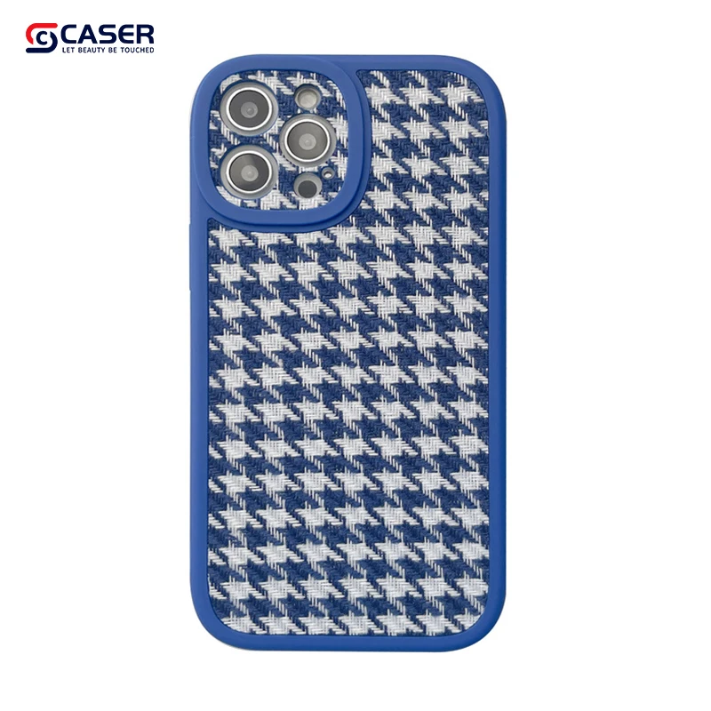 Hot Sale Product Retro Style Fabric Cell Phone Cover Knitted Flannelette Silicon Phone Cover For iphone 14 13 12 11 pro max