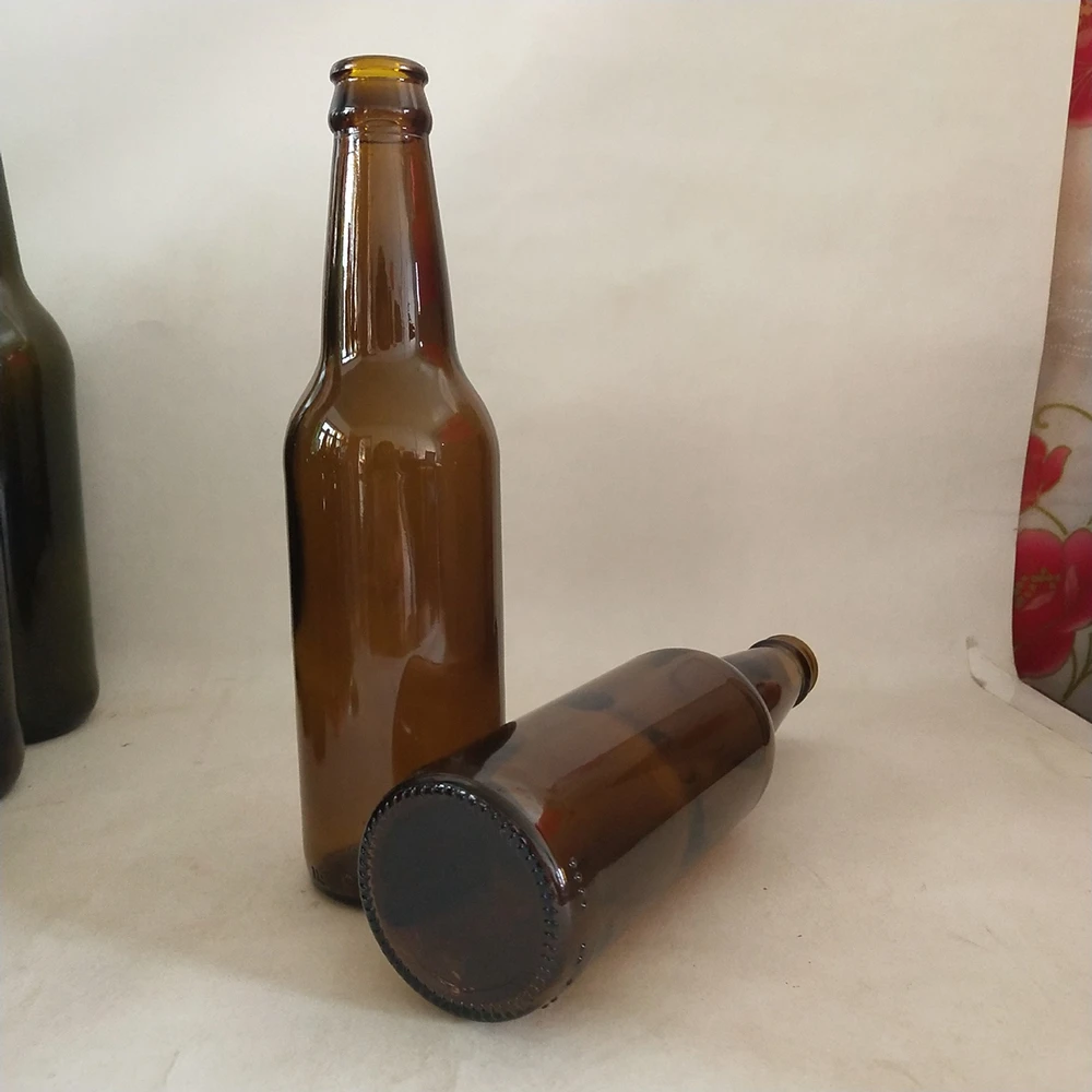 
Custom Made Amber / Clear/ Green / Blue 250ml 330ml 500ml 600ml 1000ml Empty Glass Beer Bottle 